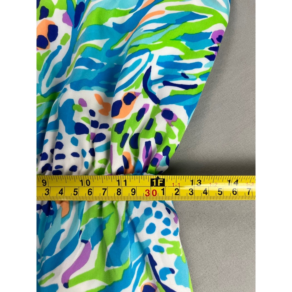 Lilly Pulitzer Deanna Long Maxi Dress in Sea Soirée Print Women Medium Boho Chic - Picture 8 of 13